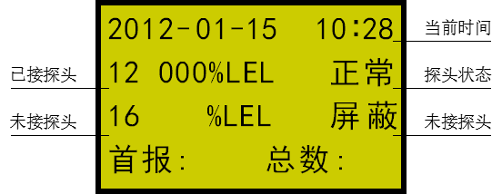 zx212工業(yè)氣報(bào)警器顯示