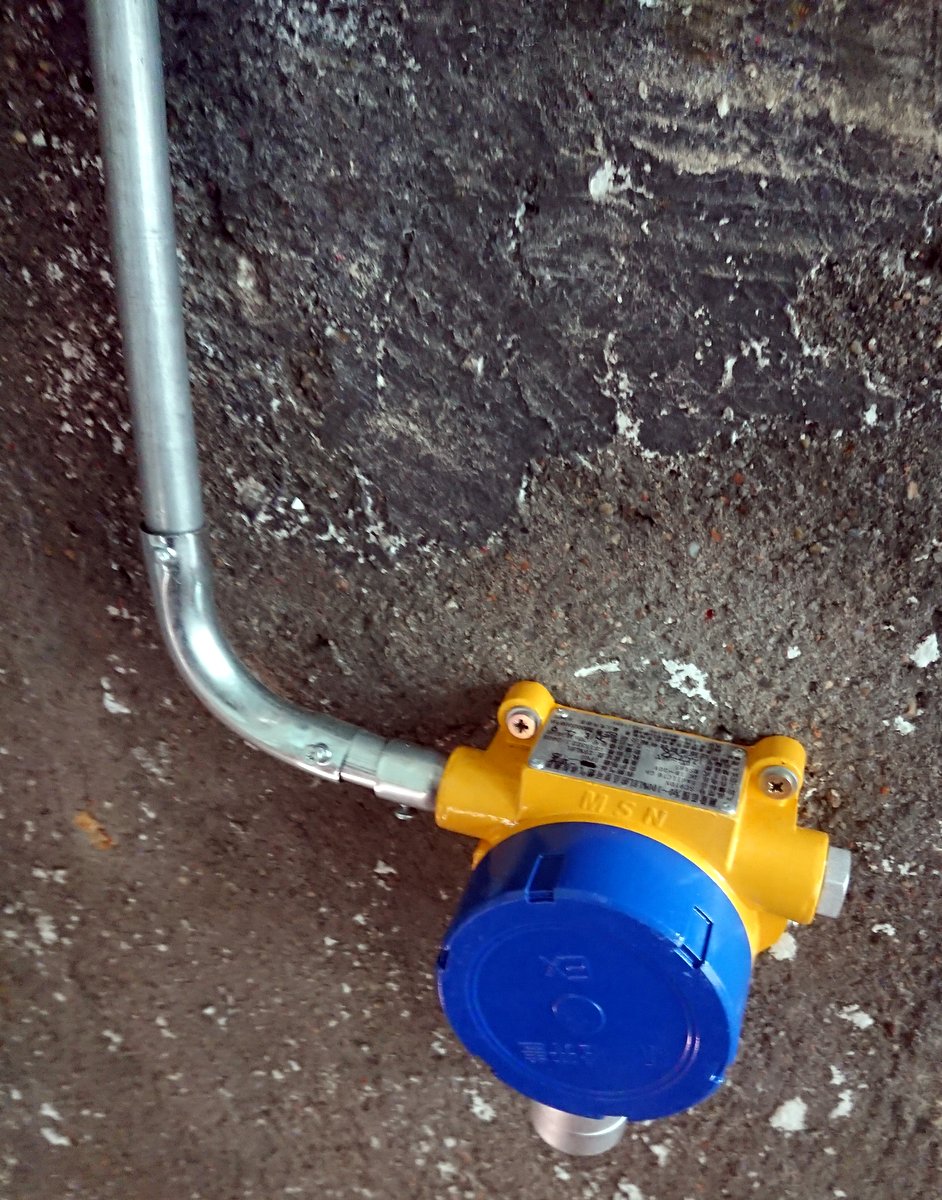 氣體探測器部分安裝完成