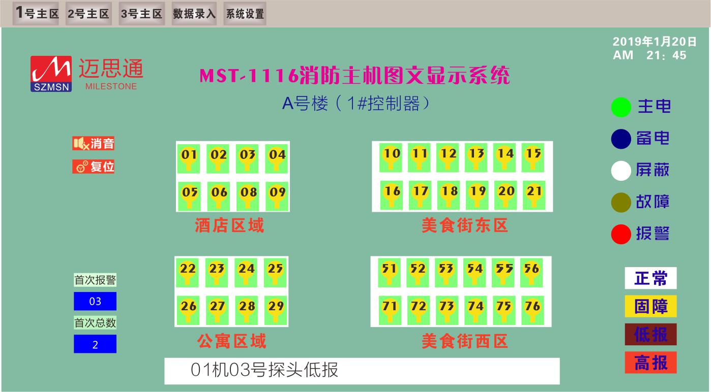燃氣報警圖型監(jiān)控系統(tǒng)界面